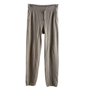 LORO PIANA SIZE 38 LIGHT GRAY DRAWSTRING BABY CASHMERE JOGGERS PANTS NWT $2425